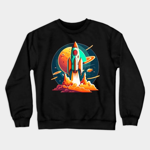 Rocket cartoon Crewneck Sweatshirt by JORDYGRAPH